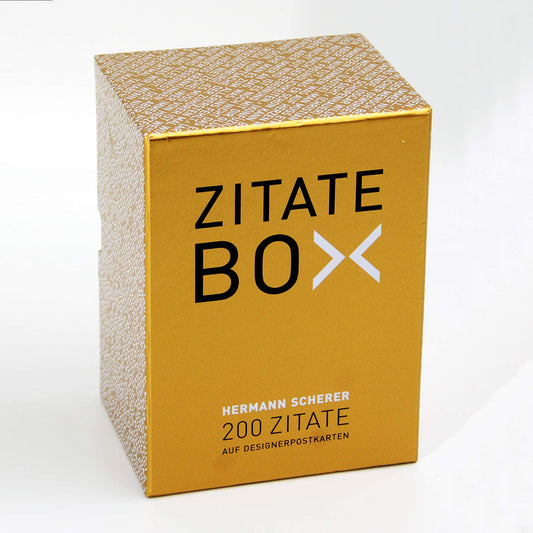 Goldene Zitate-Box: 200 Zitate im Postkartenformat